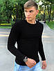 Чоловічий лонгслів чорний футболка з довгим рукавом Brand Pulse Розміри: S, M, L, XL, XXL, фото 2