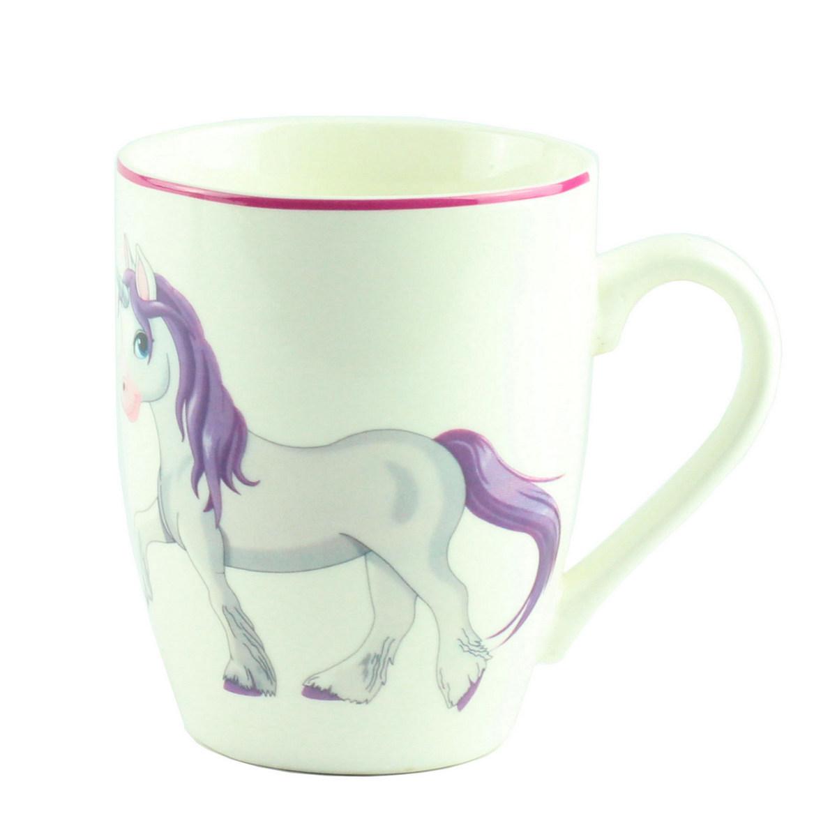 Чашка біла "Єдиноріг" G. Wurm 10019054-2, висотою 10 см, фото 1