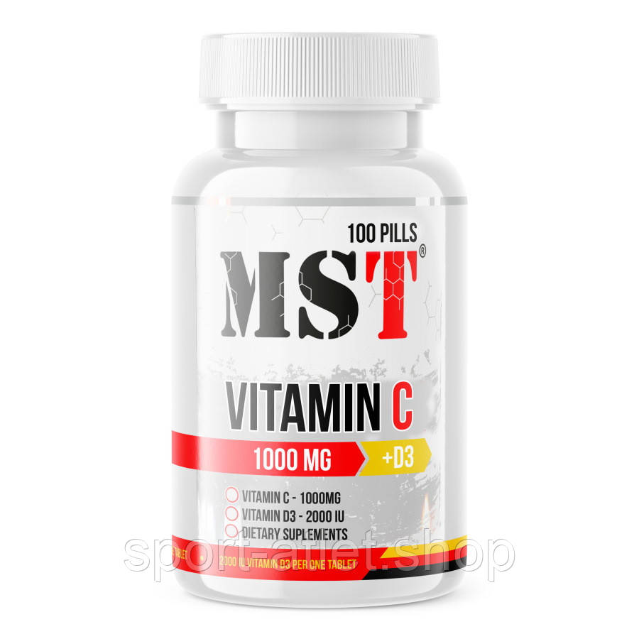 Вітаміни та мінерали MST Vitamin C + D, 100 таблеток