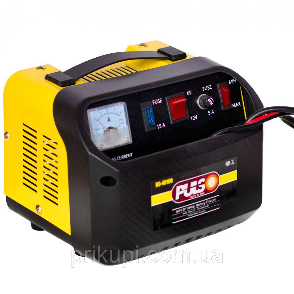 Зарядний пристрій Pulso BC-40100 для автомобільного акумулятора | 6-12V 10A/12-200AH | стріл.индик., фото 1