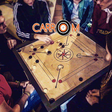 Настольная игра Carrom (Карром, Каррум) (Стол 52х52 см), фото 1