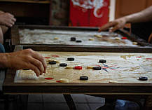 Настольная игра Carrom (Карром, Каррум) (Стол 52х52 см), фото 6