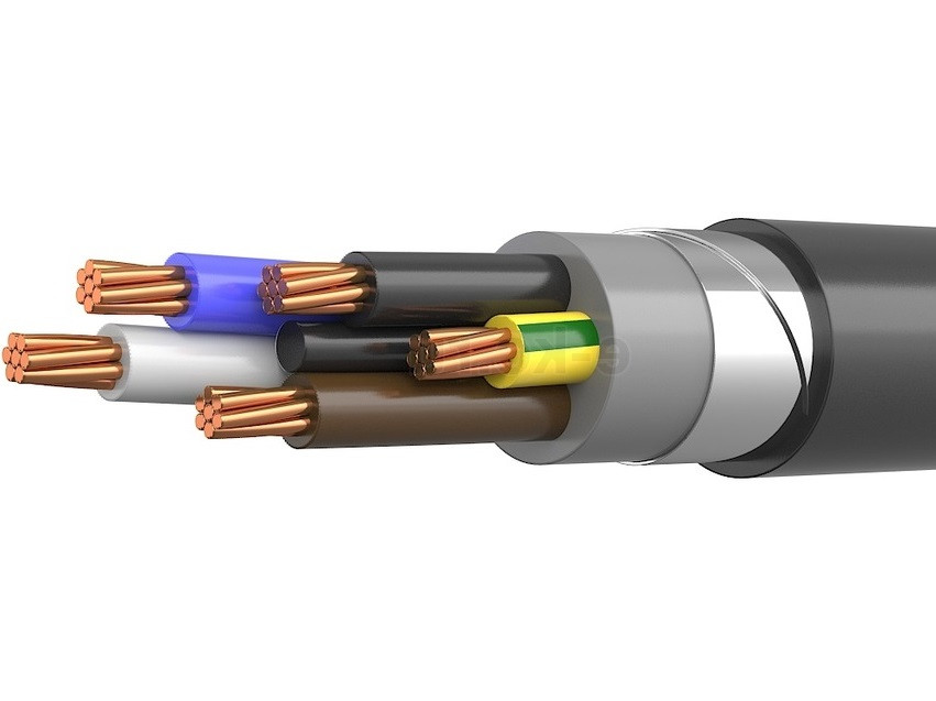 Силовий мідний броньований кабель ВБбШв 5*35