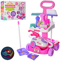 Великий дитячий набір для прибирання 5938-51 на візку, щітки, відро, пилосос