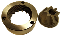 MAC047 Ножі(пара), 71x14x25(праві, 3 отвори), конічні, Mazzer