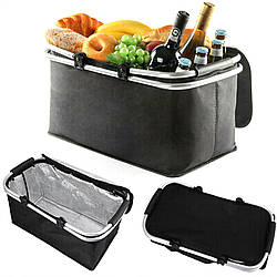 Термокорзіна для пікніка дорожня термосумка складна 30л похідна туристична