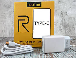 Мережевий зарядний пристрій зарядка Realme 2 в 1 Type C для