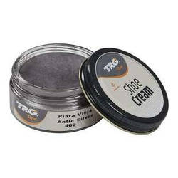 Крем для взуття з гладкої шкіри 402 TRG Shoe Cream, 50 мл темне срібло