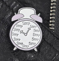 Брошка пін піктограма метал ретро годинник будильник sleep