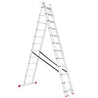 Лестница Intertool алюминиевая 3-хсекционная 7.89м 3*12ступеней LT-0312