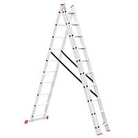 Лестница Intertool алюминиевая 3-хсекционная 6.77м 3*10ступеней LT-0310