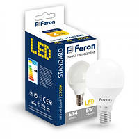 Лампа світлодіодна шар LB-745 6 Ватт E14 2700K. FERON.