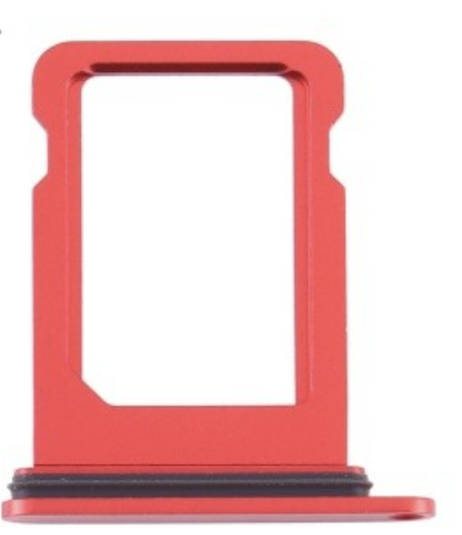 Лоток для сім карти iPhone 12 , колір червоний, 2 sim, фото 1
