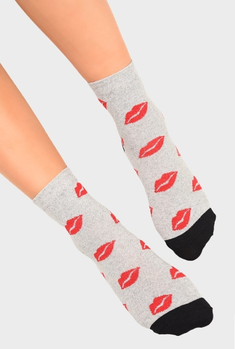 Шкарпетки жіночі сірі LIPS