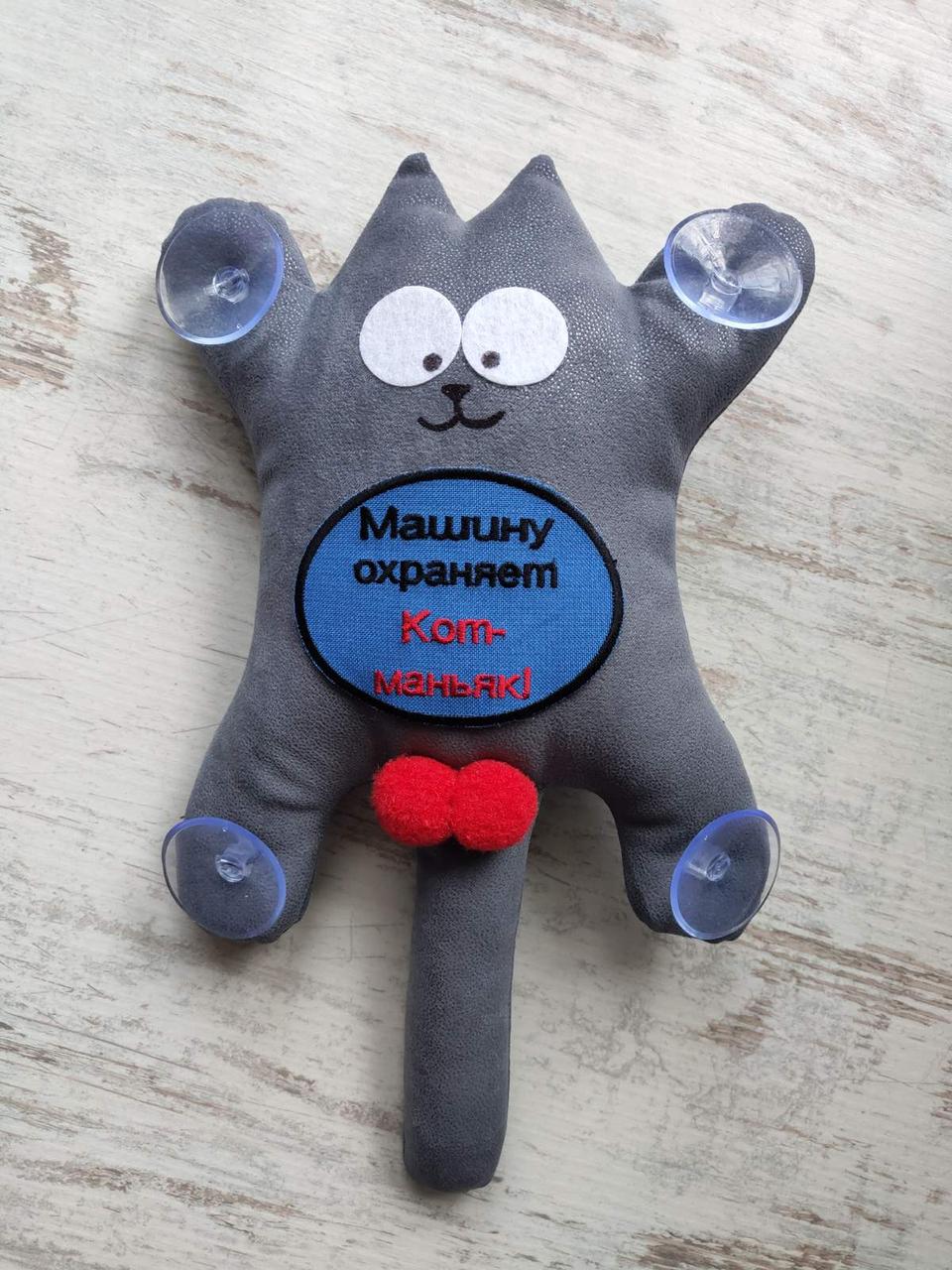 Кот на игрушечной машине