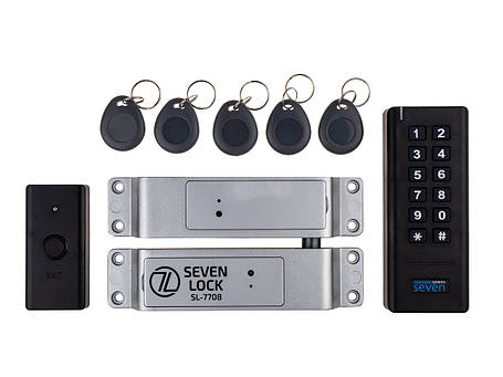 Бездротовий комплект контролю доступу SEVEN LOCK SL-7708 black, фото 1