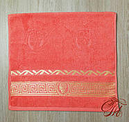 Рушник махровий банний Parisa Home "Греція" (яскраво-рожеве) 70х140см., фото 3