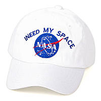 Кепка Бейсболка Мужская Женская NASA I Need My Space НАСА Белая