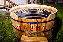 Купель кругла для лазні та сауни 200х120 см., фото 4