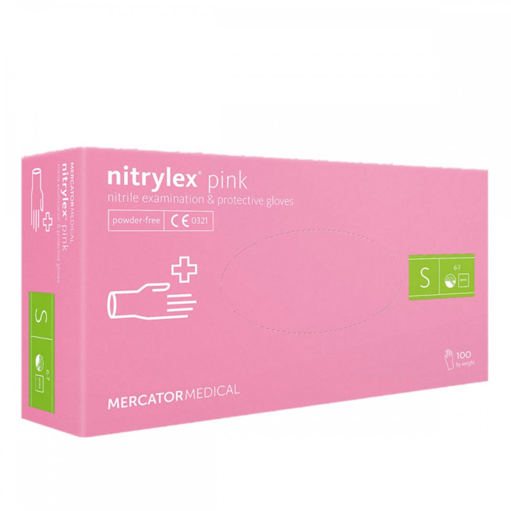 Рукавички Nitrylex Pink S, фото 1