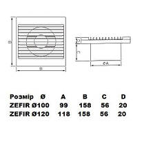 Витяжний вентилятор Dospel ZEFIR Ø 100 WP зі шнурковим вимикачем, фото 3