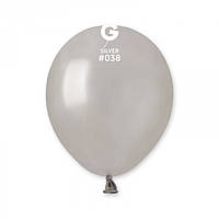 Воздушные шары серебро металлик Gemar Италия 13 см 10 шт