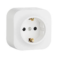 Розетка із заземленням і захисними шторками Legrand Forix IP20 білий (782420)