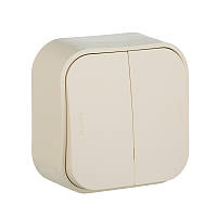Вимикач 2-клавішний Legrand Forix IP20 слонова кістка (782432)