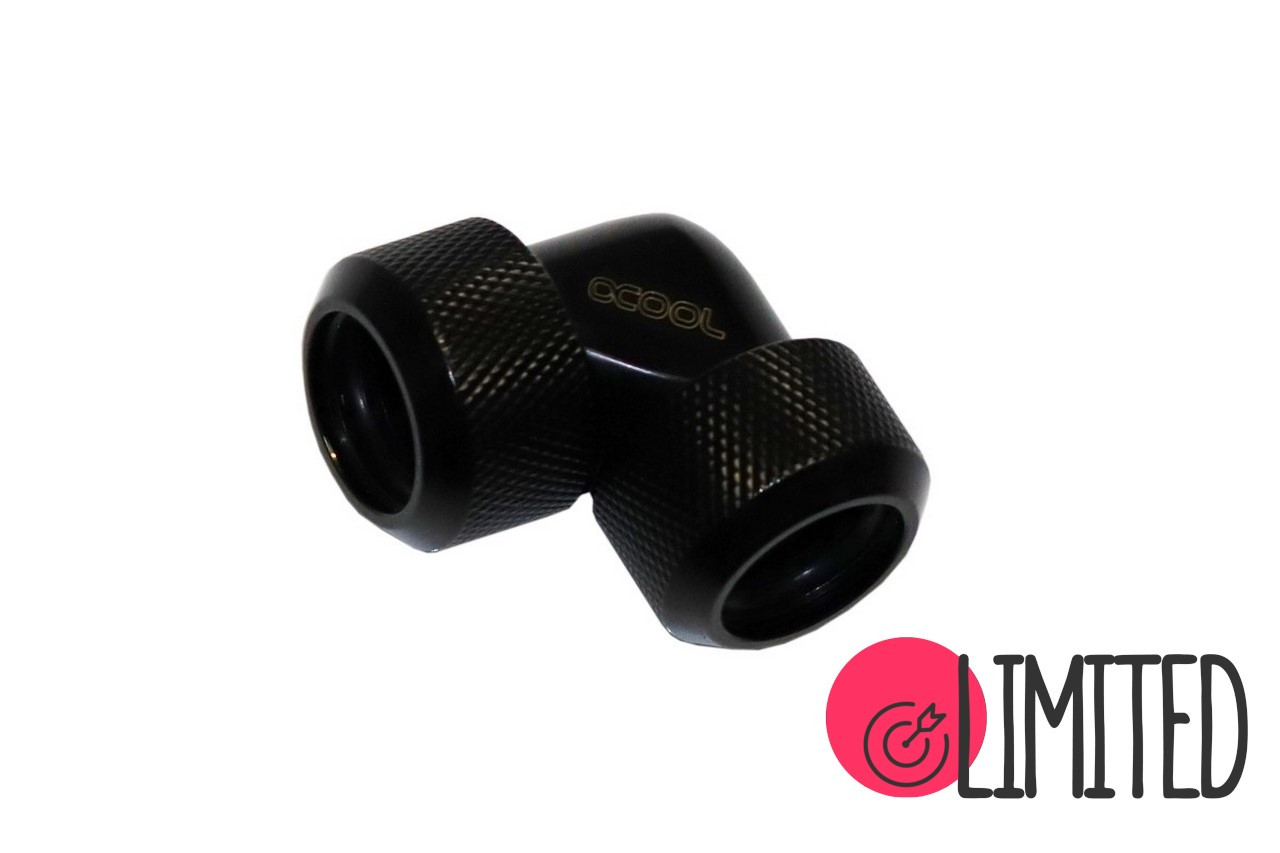 Alphacool Eiszapfen 16mm HardTube compression fitting 90° L-connector, фото 1