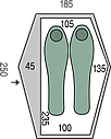 Намет двомісний Pinguin Echo 2 DAC Green, фото 3
