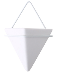 Настінний горщик для квітів. Модель RD-0136 10,2х9х15,5 см / білий горщик/біла рамка