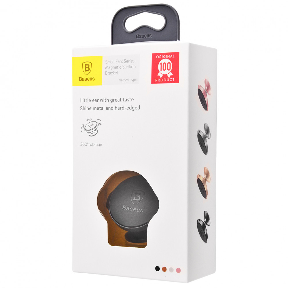 Автодержатель Baseus Small Ears Series Magnetic Suction Bracket Vertical Type black - фото 2 - id-p1423292897