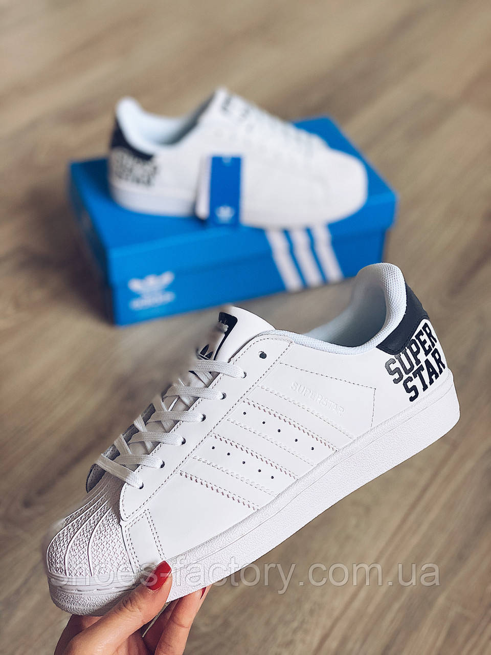 Кросівки чоловічі Білі Adidas Superstar Originals (Адідас Суперстар)