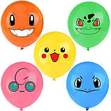 Набір повітряних кульок з латексу 12 Pokemons Pikachu 5 штук, фото 2