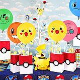 Набір повітряних кульок з латексу 12 Pokemons Pikachu 5 штук, фото 6