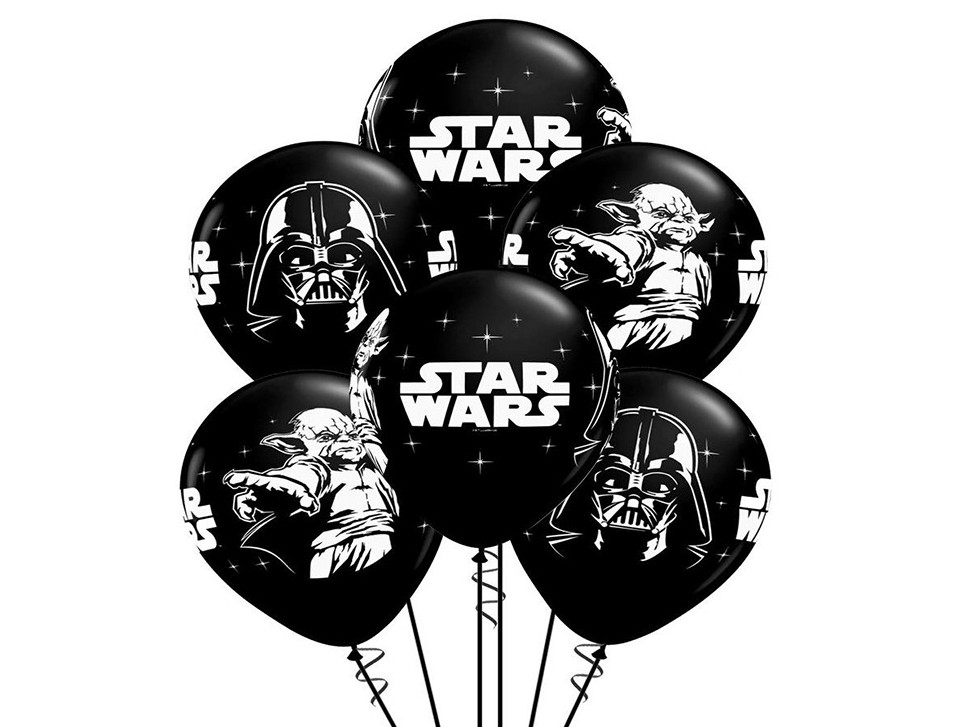 Набір повітряних кульок з латексу 12 Star Wars 6 штук