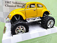 Машинка модель легковая VOLKSWAGEN BEETLE 5'' KT5057WB Kinsmart жёлтый