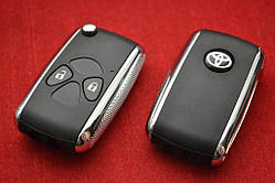 Toyota Rav4 corolla ключ викидний 2 кнопки New Хром