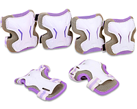 Защита наколенники, налокотники, перчатки Zelart SK-4677 GRACE фиолетово-белый размер L