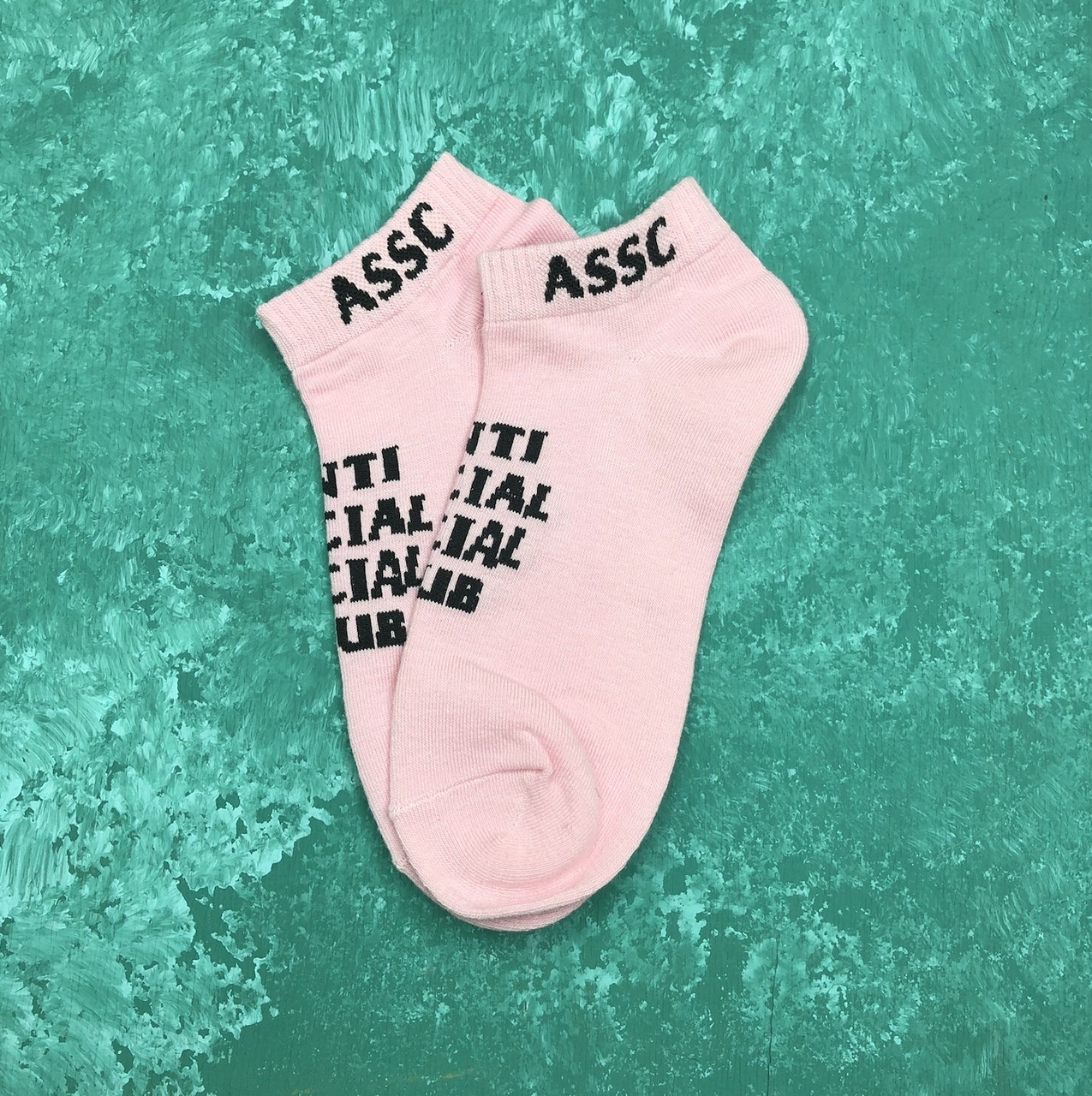 Шкарпетки Низькі Жіночі Чоловічі Anti Social Social Club ASSC Рожеві 37-45