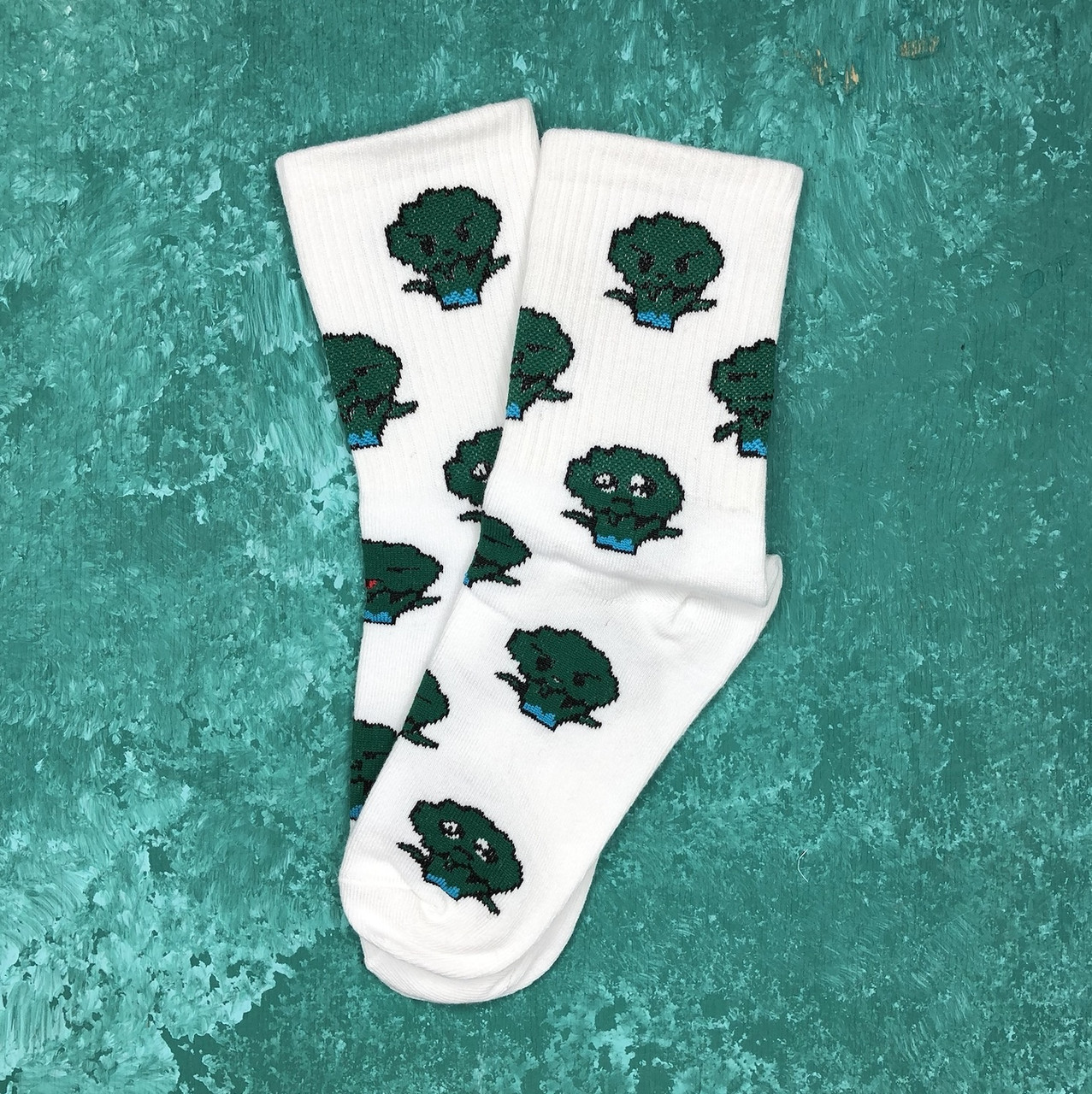 Шкарпетки Високі Жіночі Чоловічі City-A О Ні з Брокколями Білі 36-39