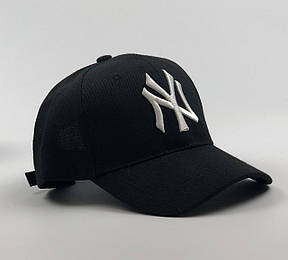 Кепка Бейсболка Чоловіча Жіноча New Era New York Yankees NY Чорна з Білим лого, фото 1