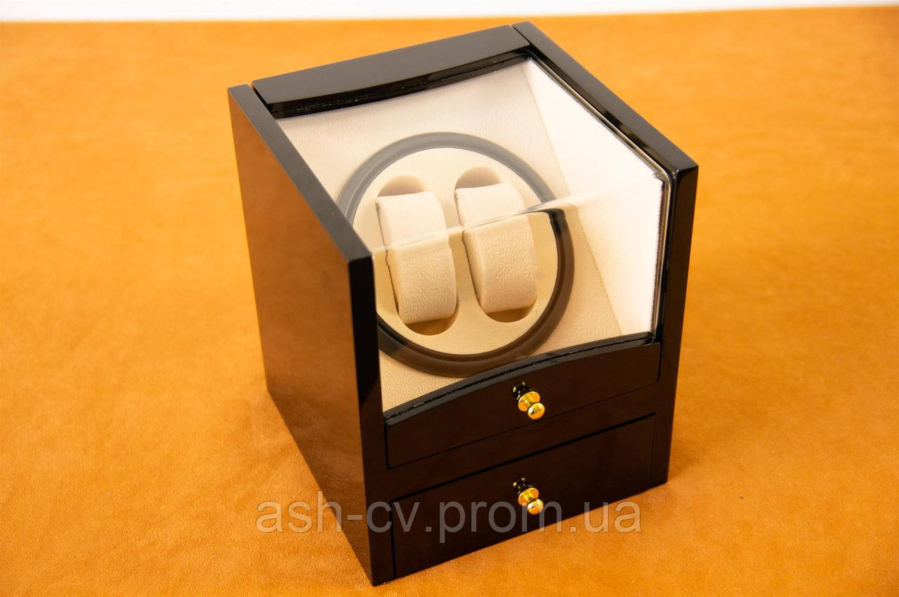 Скринька ротатор наручного годинника Watch Winder Royal Black Pro