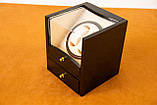 Скринька ротатор наручного годинника Watch Winder Royal Black Pro, фото 2