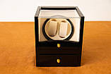 Скринька ротатор наручного годинника Watch Winder Royal Black Pro, фото 3