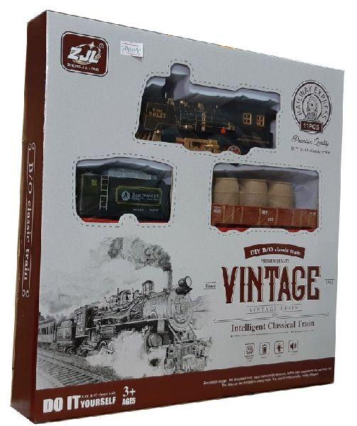 Залізниця для дітей HUASTAR 51059С, 11 деталей, на батарейках, звук, світло, фото 1