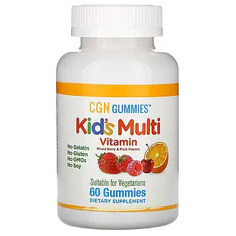 California Gold Nutrition, Вітаміни для дітей з ягідним і фруктовим смаками, 60 жувальних таблеток