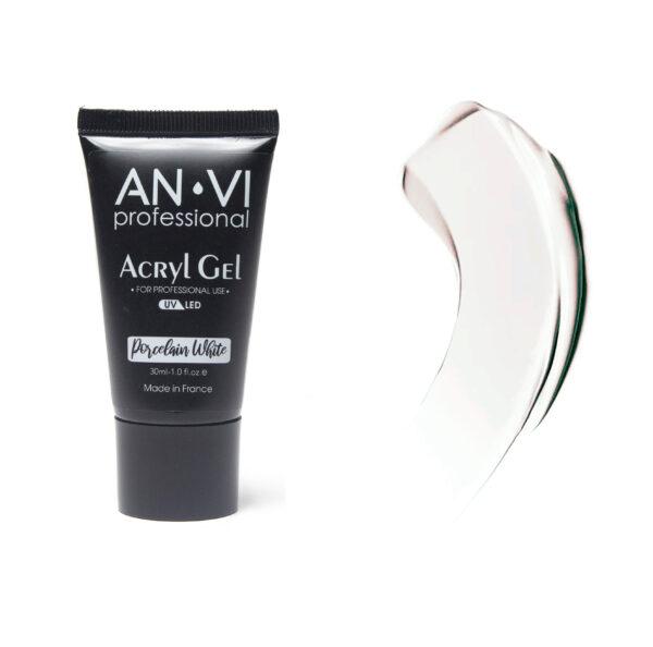 Акрил-гель для нігтів ANVI Porcelain White 30 мл