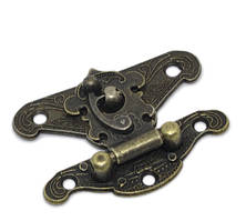 Замок для шкатулки Finding Накидний з шпилькою Антична бронза 3,7 см х 4,9 см