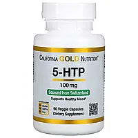 California Gold Nutrition, 5-HTP, 5-гидрокситриптофан, 100 мг, 90 растительных капсул